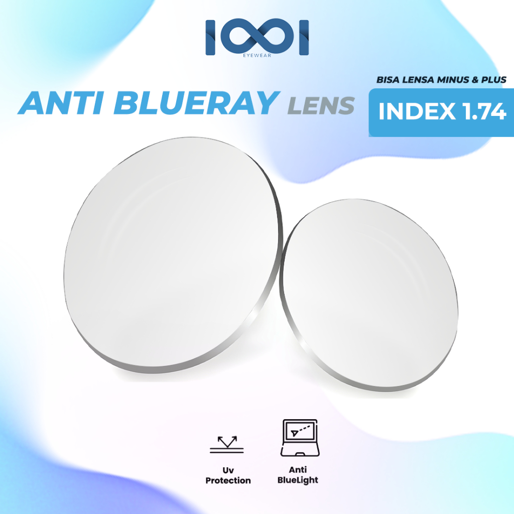 IOOI Eyewear -  Lensa Anti Blueray Super Tipis dan Ringan index 1.74index 1.74 (Minus/Cylinder) 0007