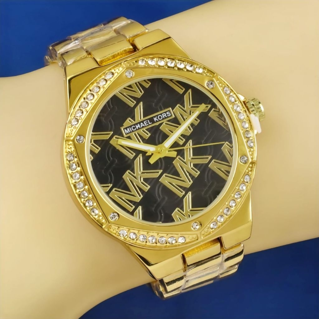 Jam Tangan Premium Wanita MK Full Logo Dial - Fashion Elegan & Berkelas