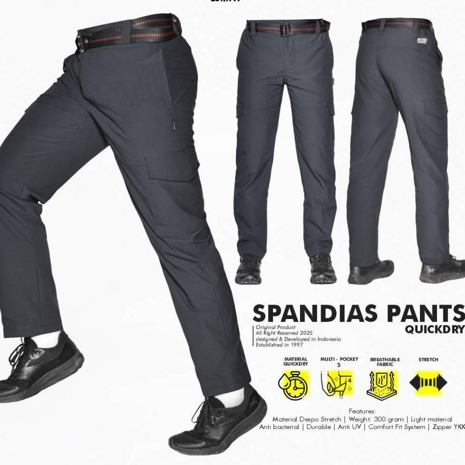 Eiger - Celana Panjang Pria Wanita Cargo Gunung Outdoor Lifestyle Quick Dry Reguler Fit
