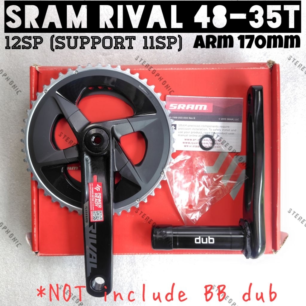 BNIB Crank SRAM RIVAL 48-35T Arm 170mm NOT include BB DUB Crank RIVAL 48-35T Crank Arm 170mm Crank S