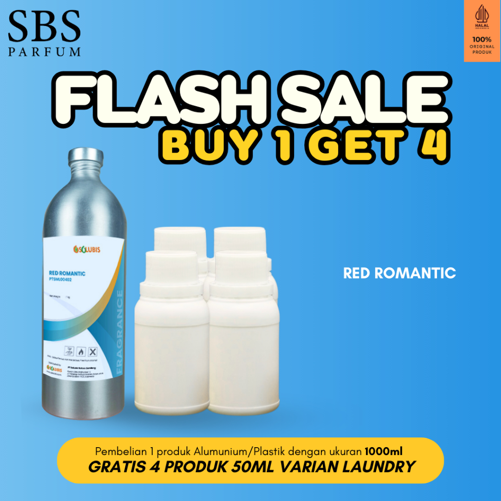 BUY 1 GET 4 FREE - Bibit Parfum Laundry Murni [Red Romantic]  | 1000ml - Woody Floral