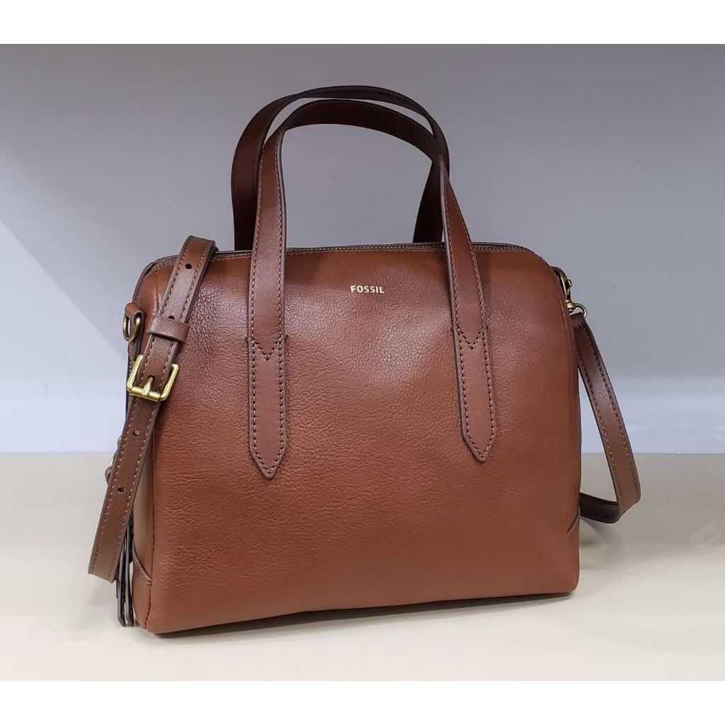 tasFossil Sydney satchel.SHB1978210. Medium Brown n