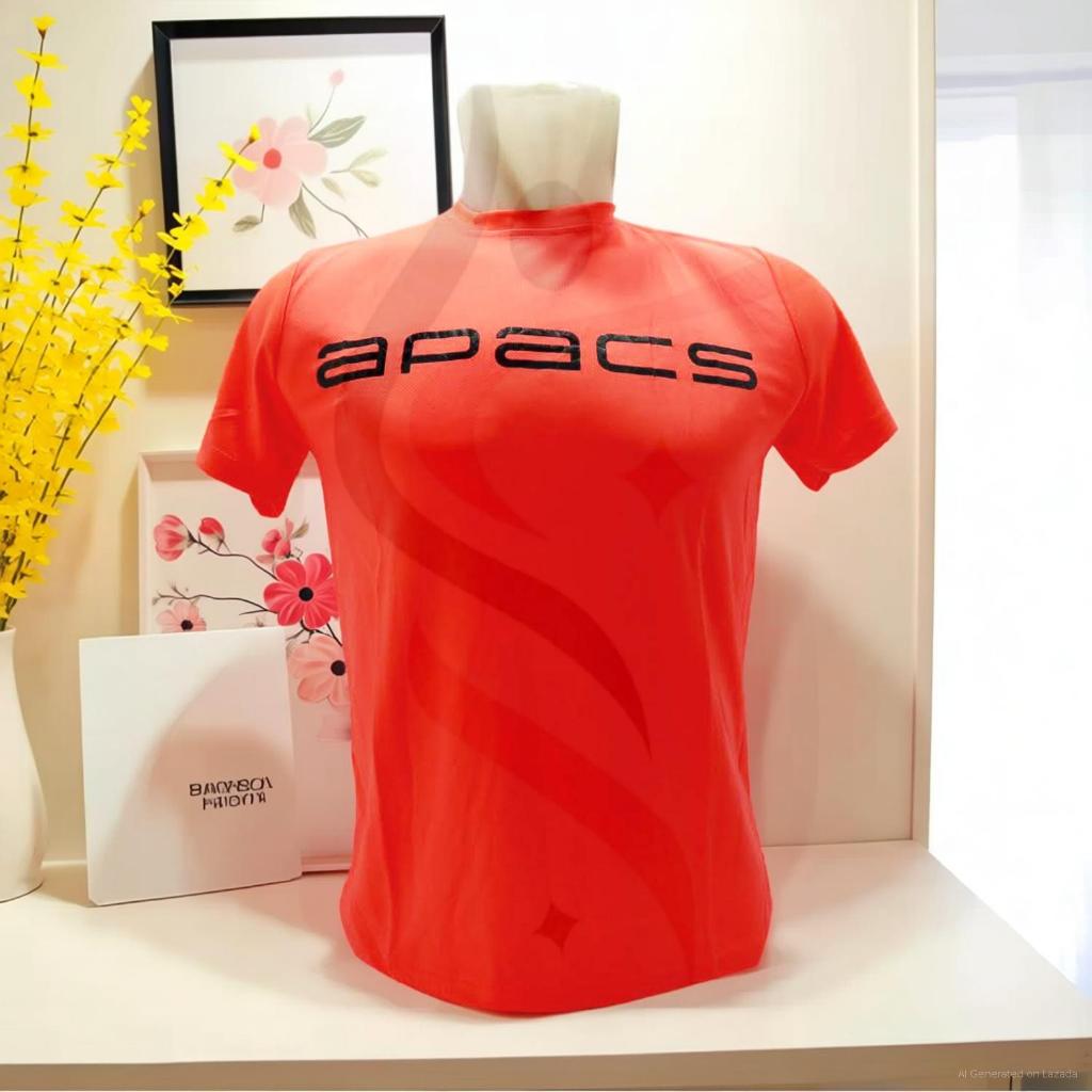 Jersey Badminton Apacs Dry Fit 001 Orange Kaos Apacs Kaos Bulutangkis Baju Apacs