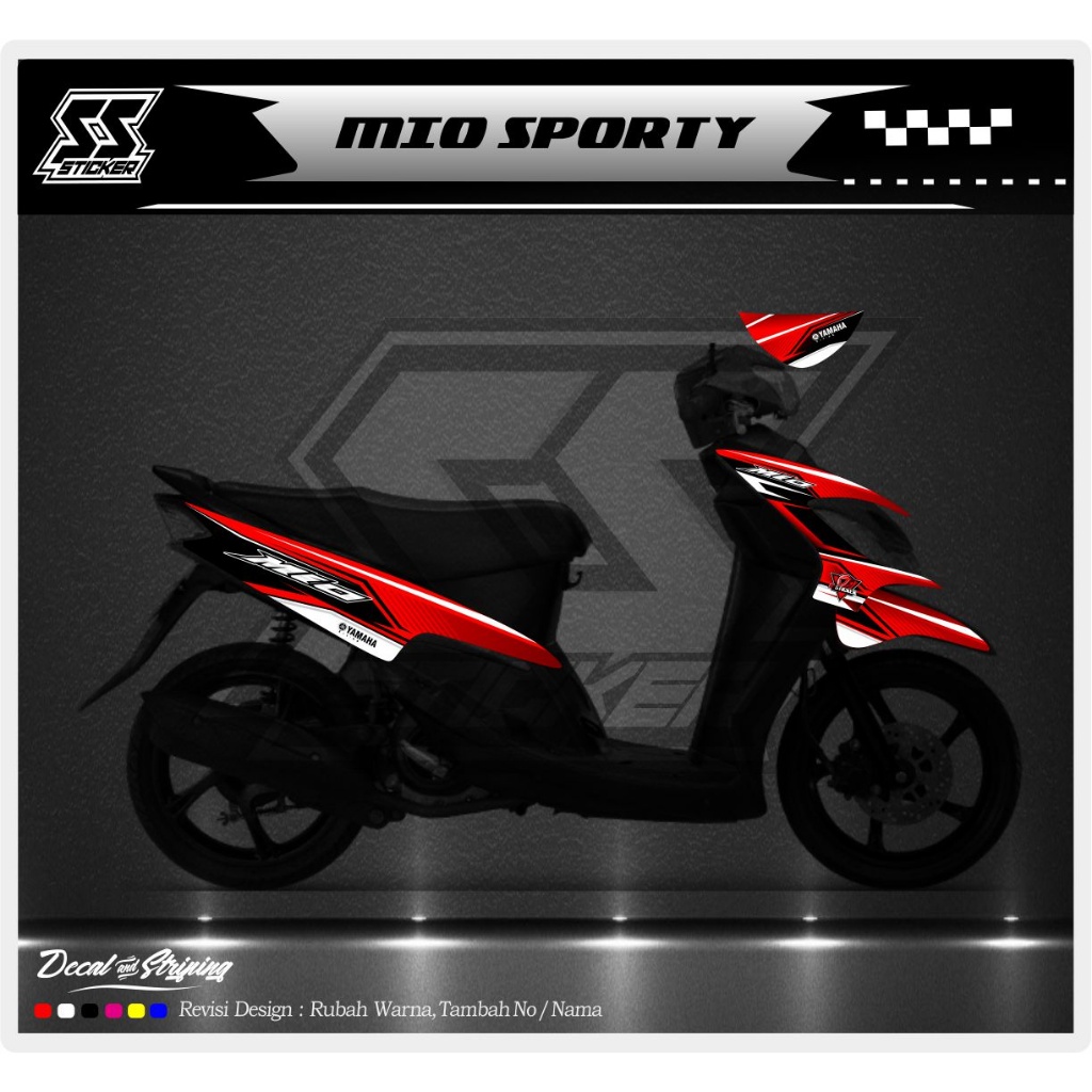 STRIPING STICKER MOTOR MIO SMILE SPORTY DS 10