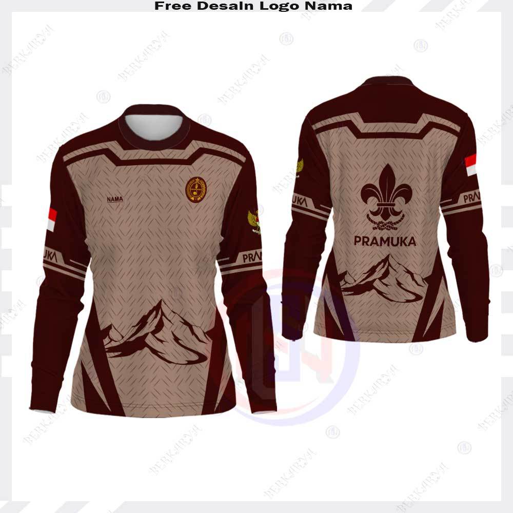 Kaos Baju Jersey Pramuka Pembina Fullprint | Baju Pramuka | Kaos Wanita Baju Guru Pramuka