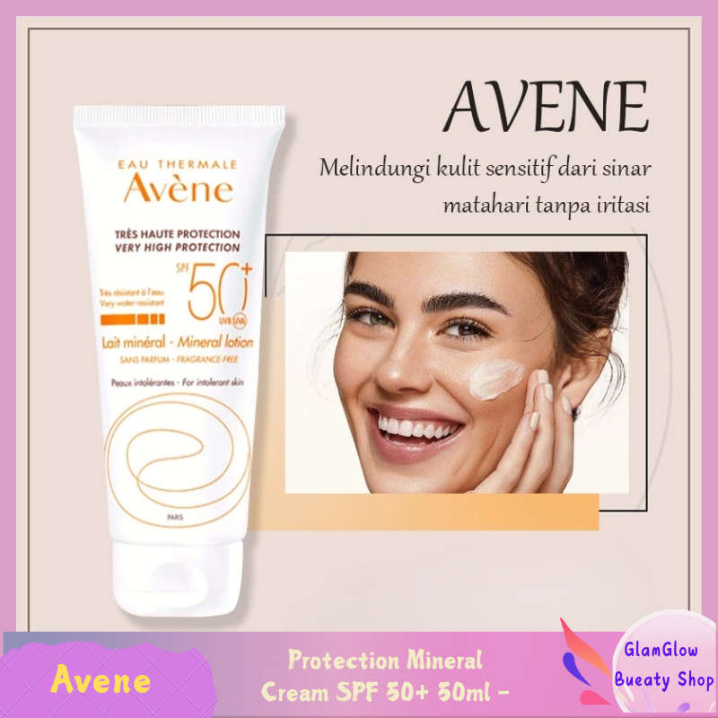 AVENE Mineral Cream SPF 50+ Melindungi Kulit Sensitif 50ml Filter Mineral Bebas Parfum