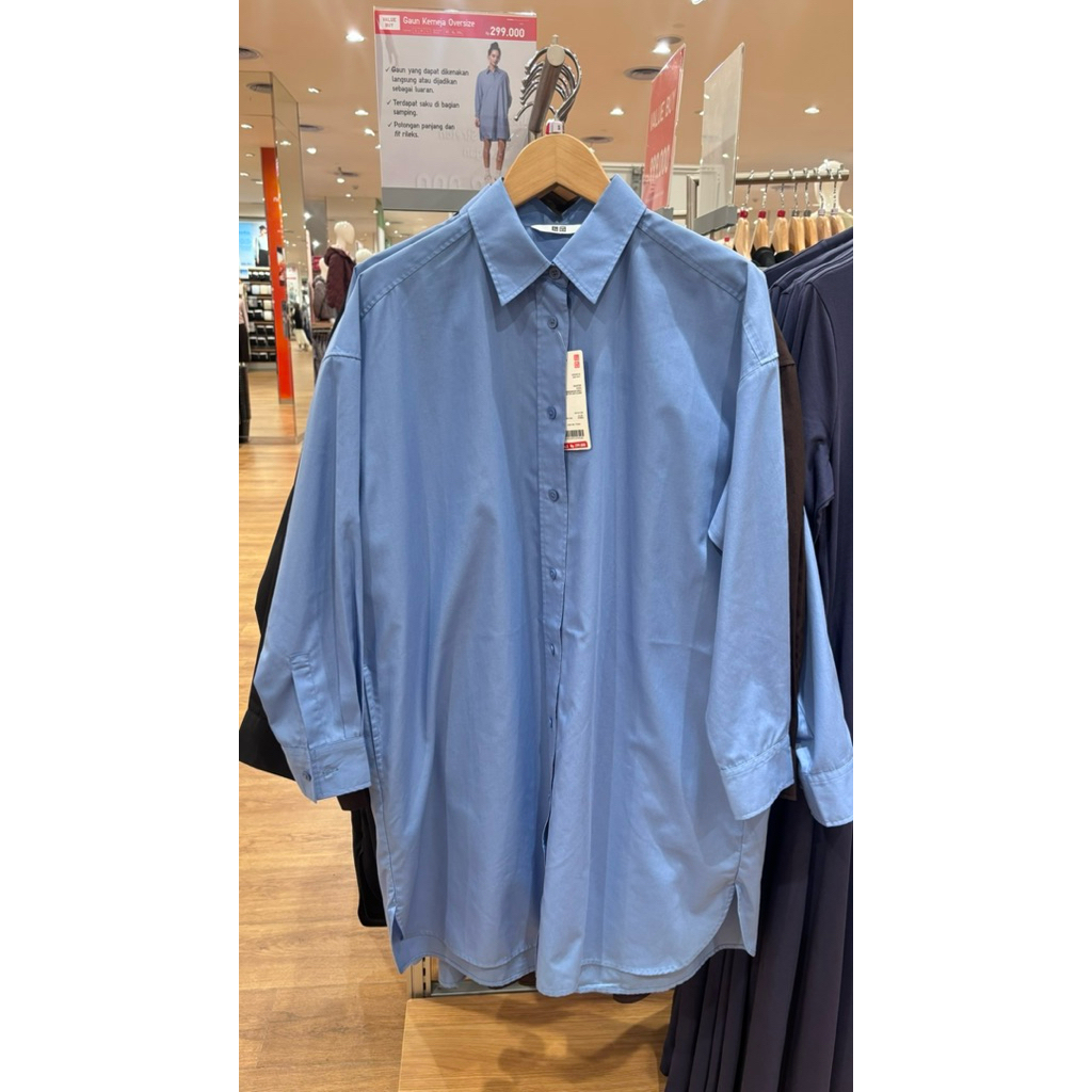 SALE KEMEJA GAUN OVERSIZED UNIQLO ORIGINAL JASTIP