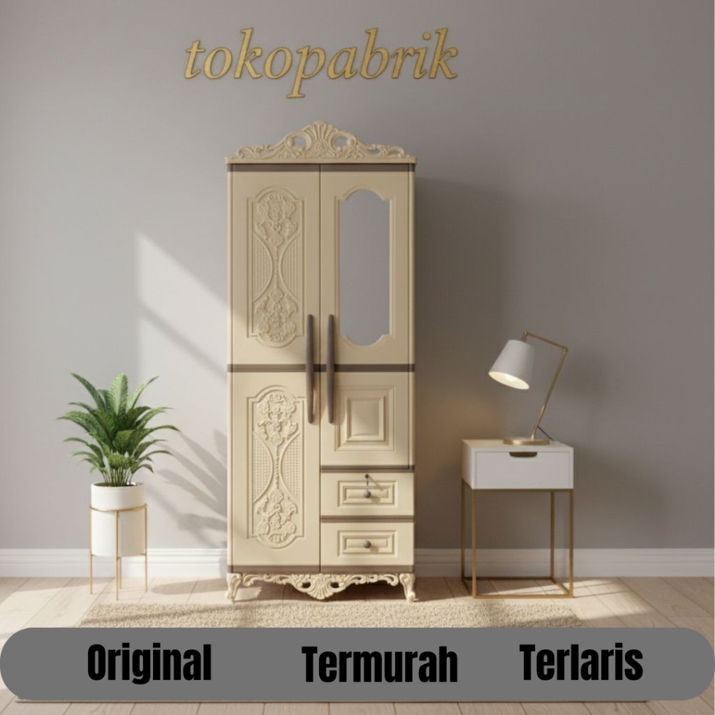 Lemari Pakaian 2 Pintu Lemari Olymplast Classic Lemari Plastik Olymplast Terlaris Cirebon Indramayu 