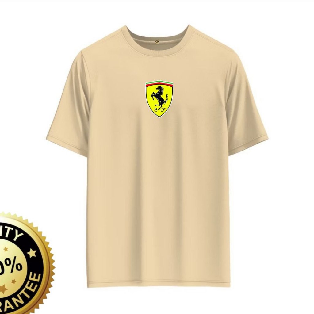 KAOS POLOS ONECK PRIA WANITA OBLONG PENDEK PRINT LOGO FERARI