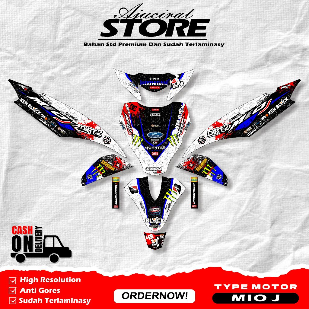 STIKER FULL BODY MIO J - DECAL YAMAHA MIO J - STIKER MIO J