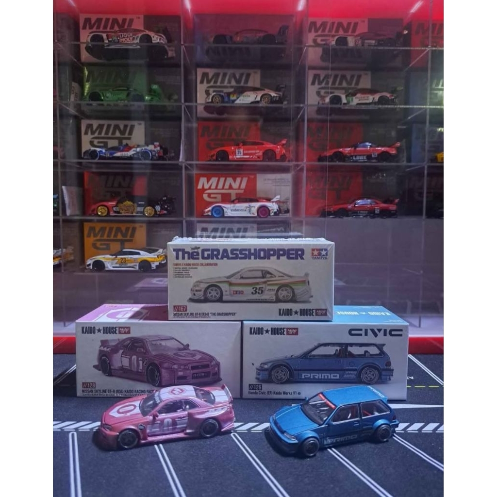 Mini GT Kaido House nissan R34 Grasshopper SEGEL