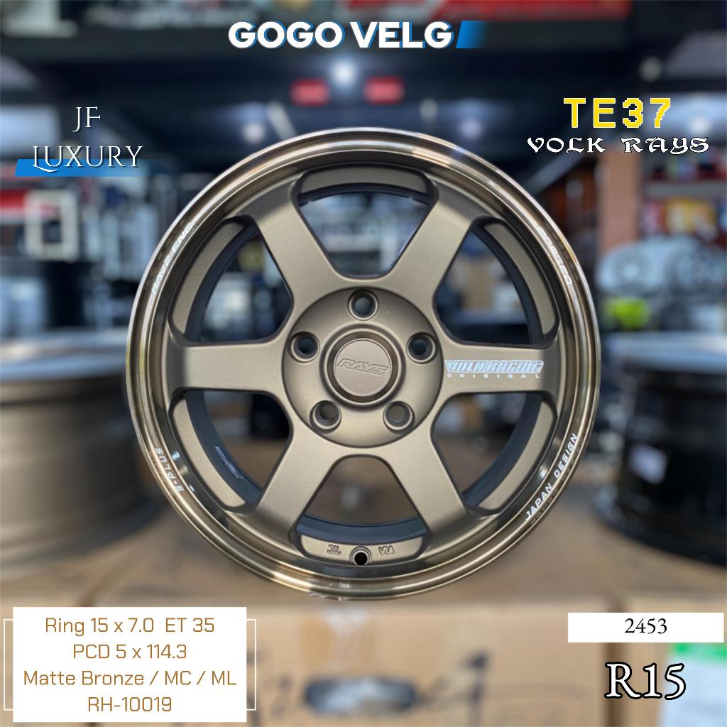 Velg Mobil R15 Te37 Saga PCD 5X114,3 Lebar 7 ET 35 Bronze Ertiga Innova CRV Luxio Mazda3 New Carry