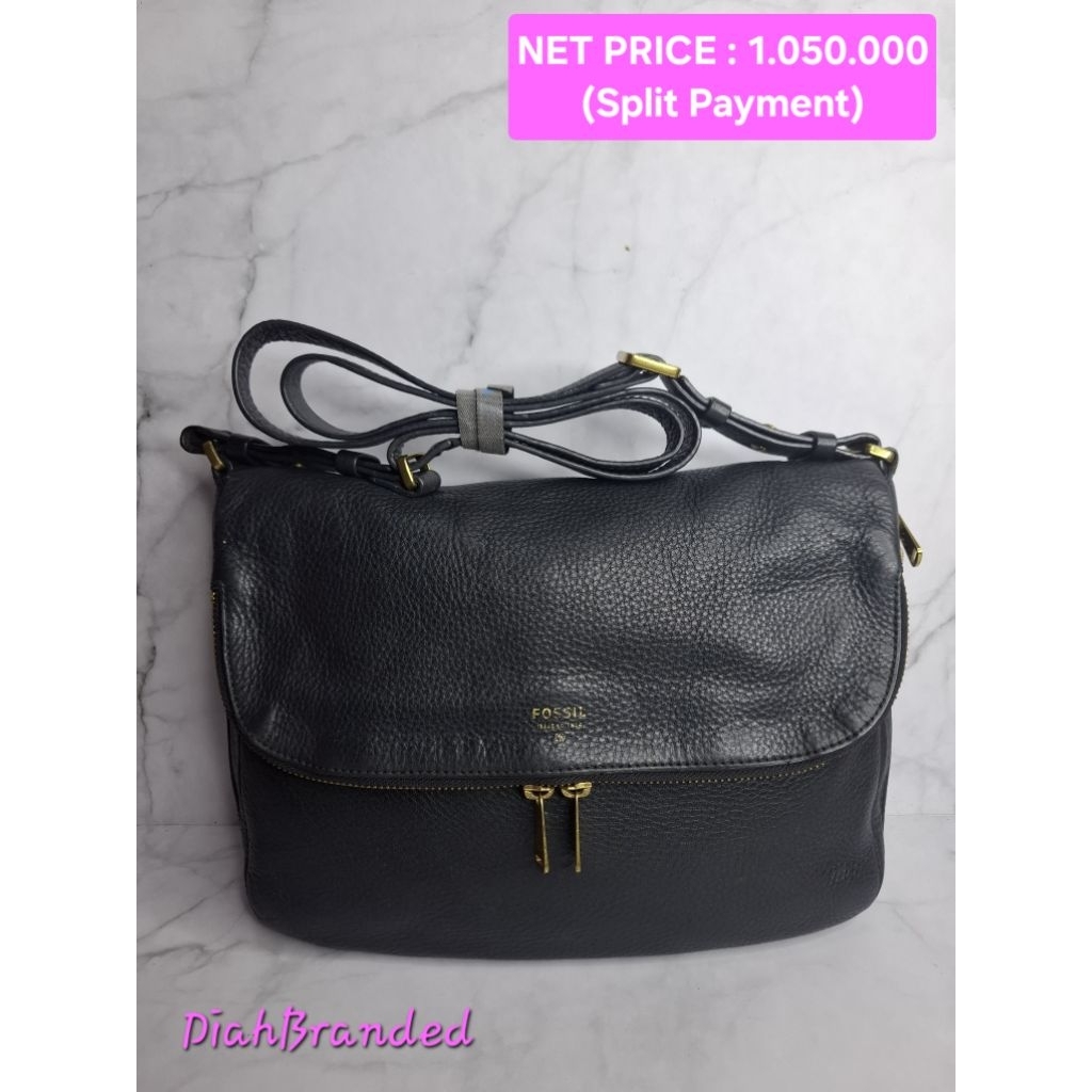 F083 - PRELOVED TAS FOSSIL PRESTON LARGE BLACK