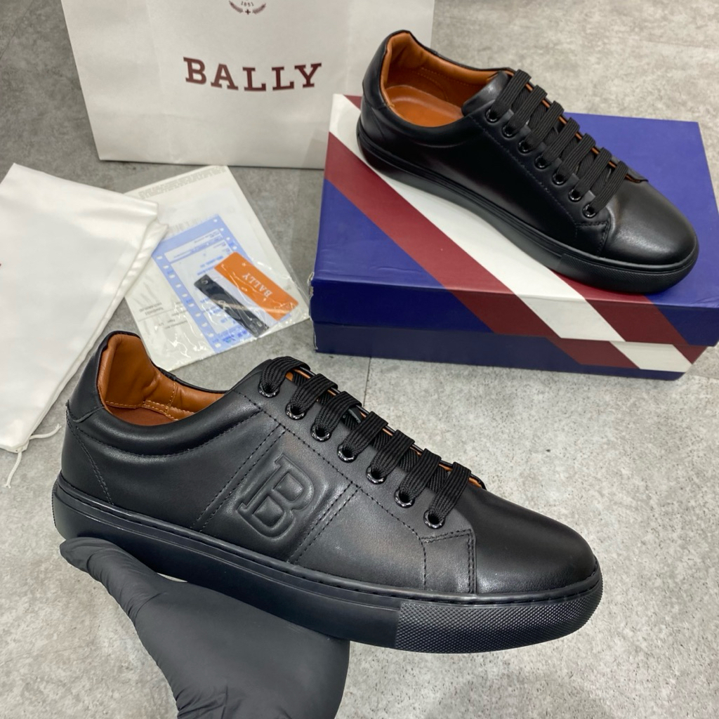 sepatu sneakers kulit asli pria bally