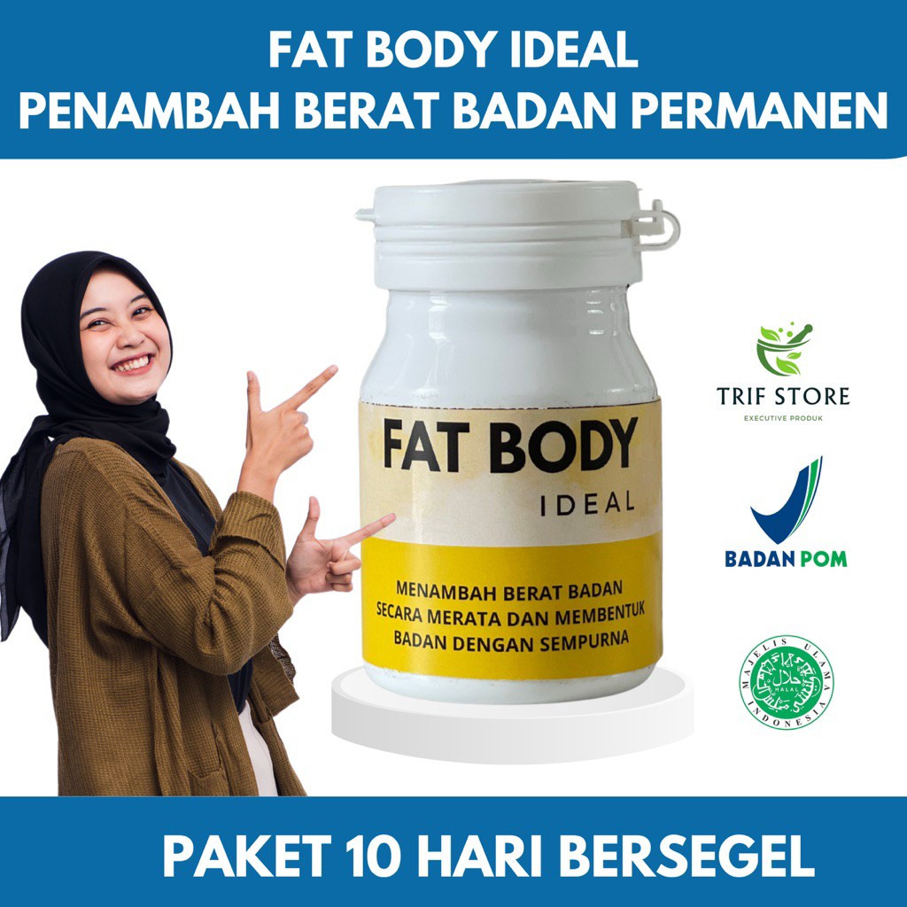 VIRAL FAT BODY IDEAL Suplemen Penggemuk Badan BPOM/ Penambah Berat Badan/ Penambah Nafsu Makan Herba