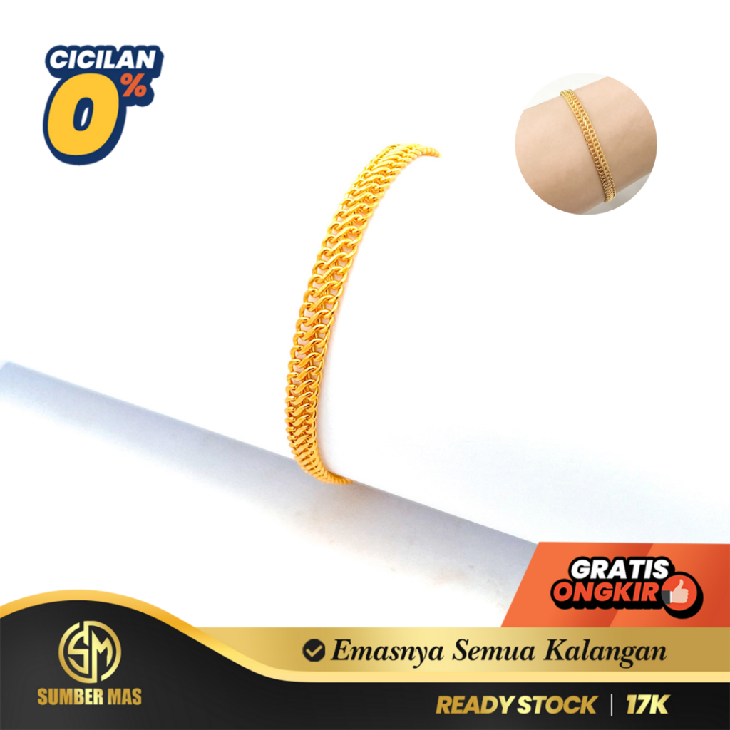 GELANG RANTE EMAS CENTIPEDE VIRAL FASHION 17K - SUMBER MAS
