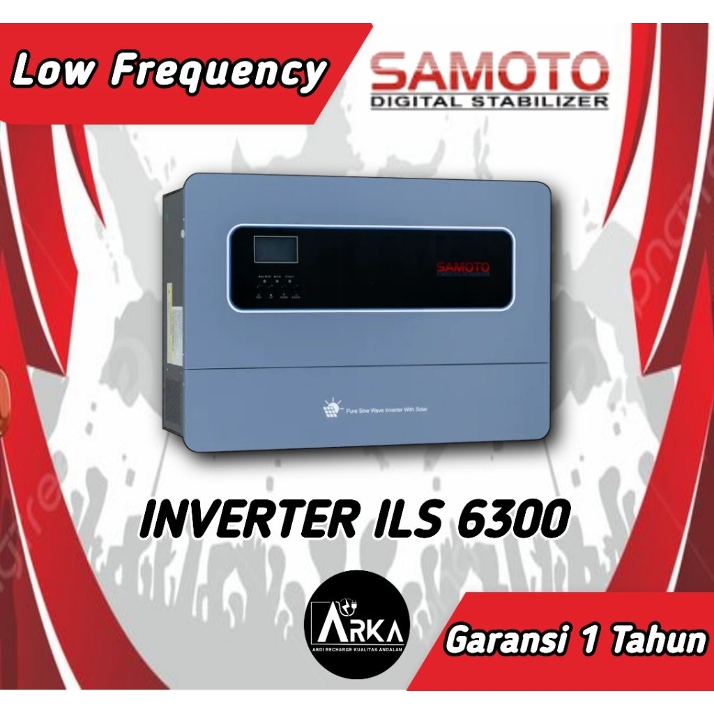 INVERTER ILS 6300 SAMOTO | Low Frequency Pure Sinewave 6300VA/5000W Hybrid Solar Inverter Solar Pane