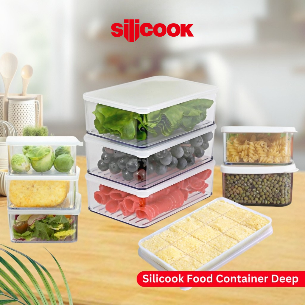 Silicook Food Container Deep - Korean #1 Food Container Organizer Kotak Makanan Penyimpanan Kulkas F