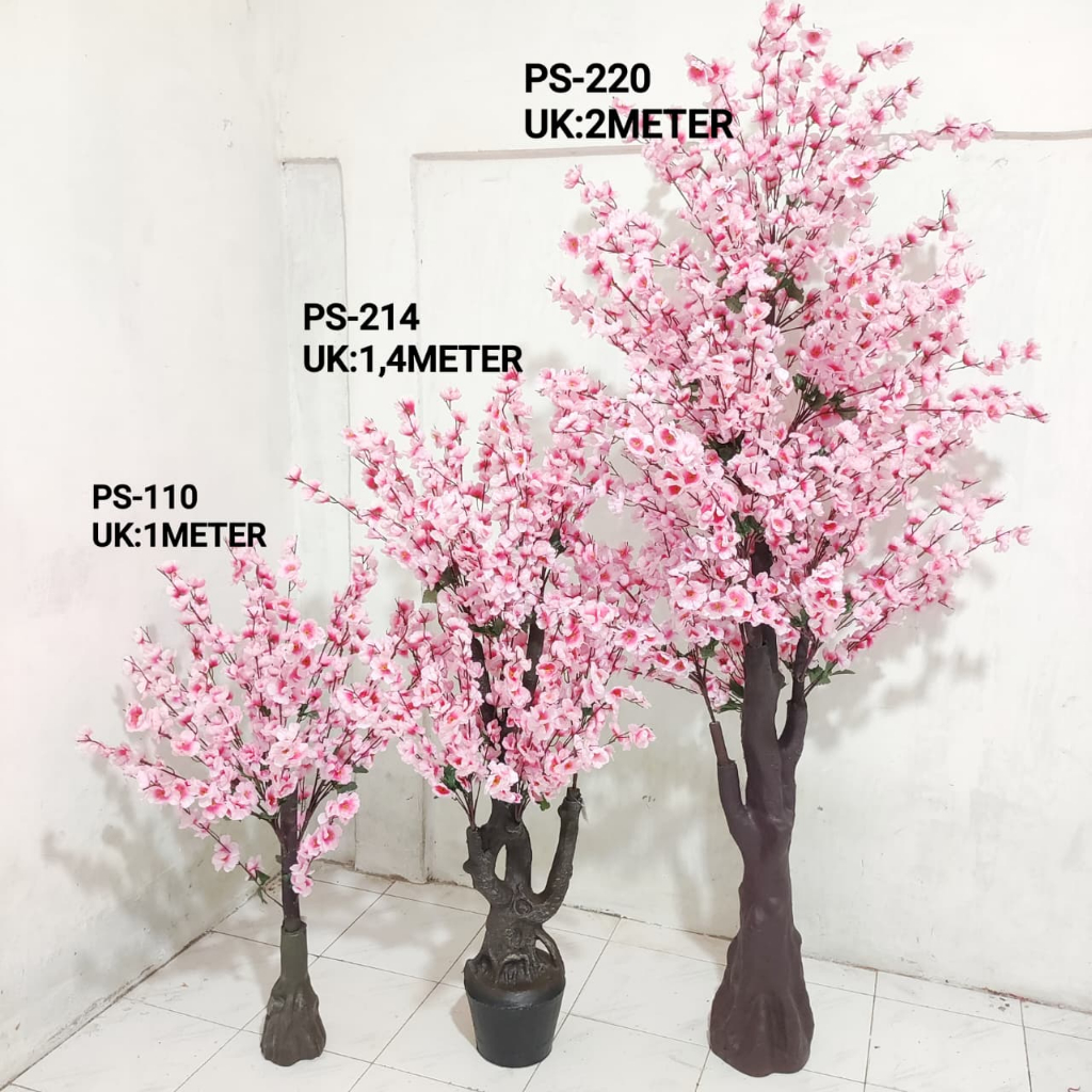 NEW Pohon Sakura Pink 2 meter Pohon Meihwa Pink Dekor Imlek Bunga Meihwa Dekorasi Sincia Murah Grosi