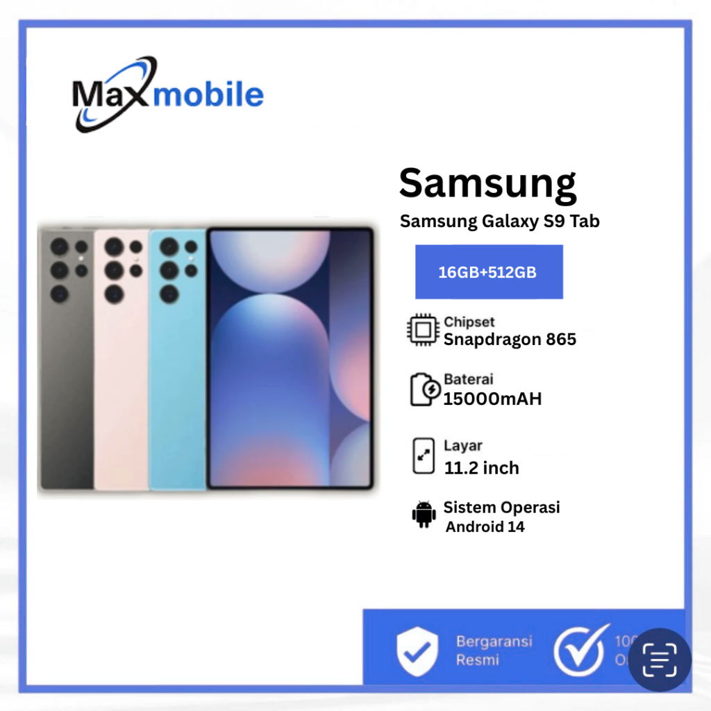 Samsung Galaxy S9 Tab 11 Inch | 5G/4G LTE | 16GB RAM 512GB ROM | Dual SIM | Android Tablet