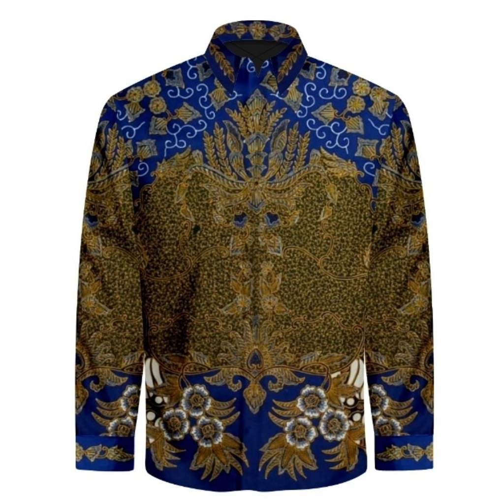 Batik Ndaru Kain Batik Tulis Handmade original motif pola kemeja lengan panjang