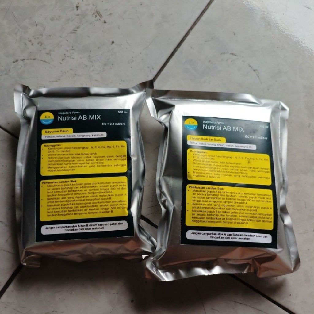 Pupuk hidroponik AB mix buah sayur