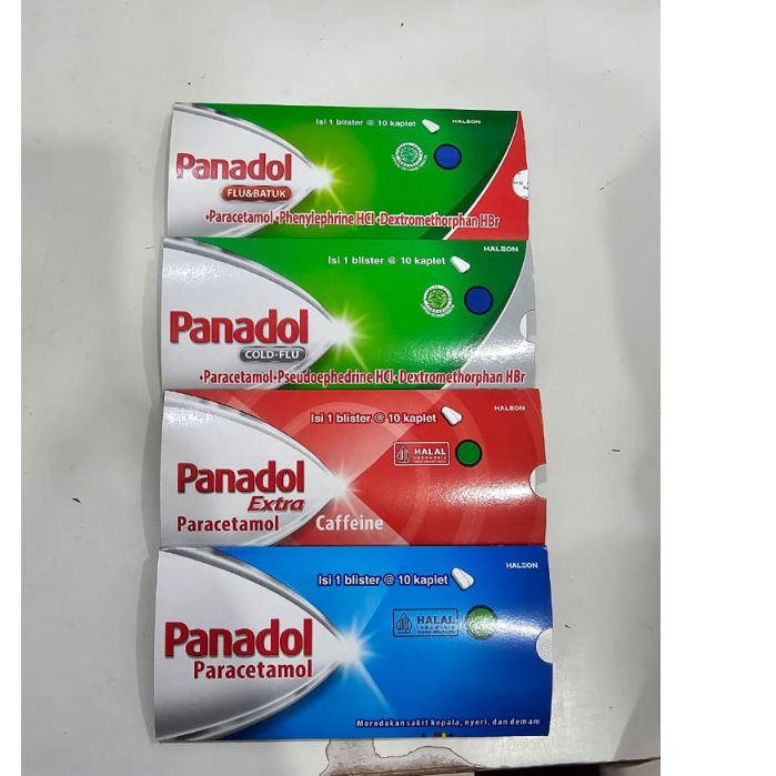 Panadol Merah,biru Dan Hijau Isi 10 Tablet Obat Original