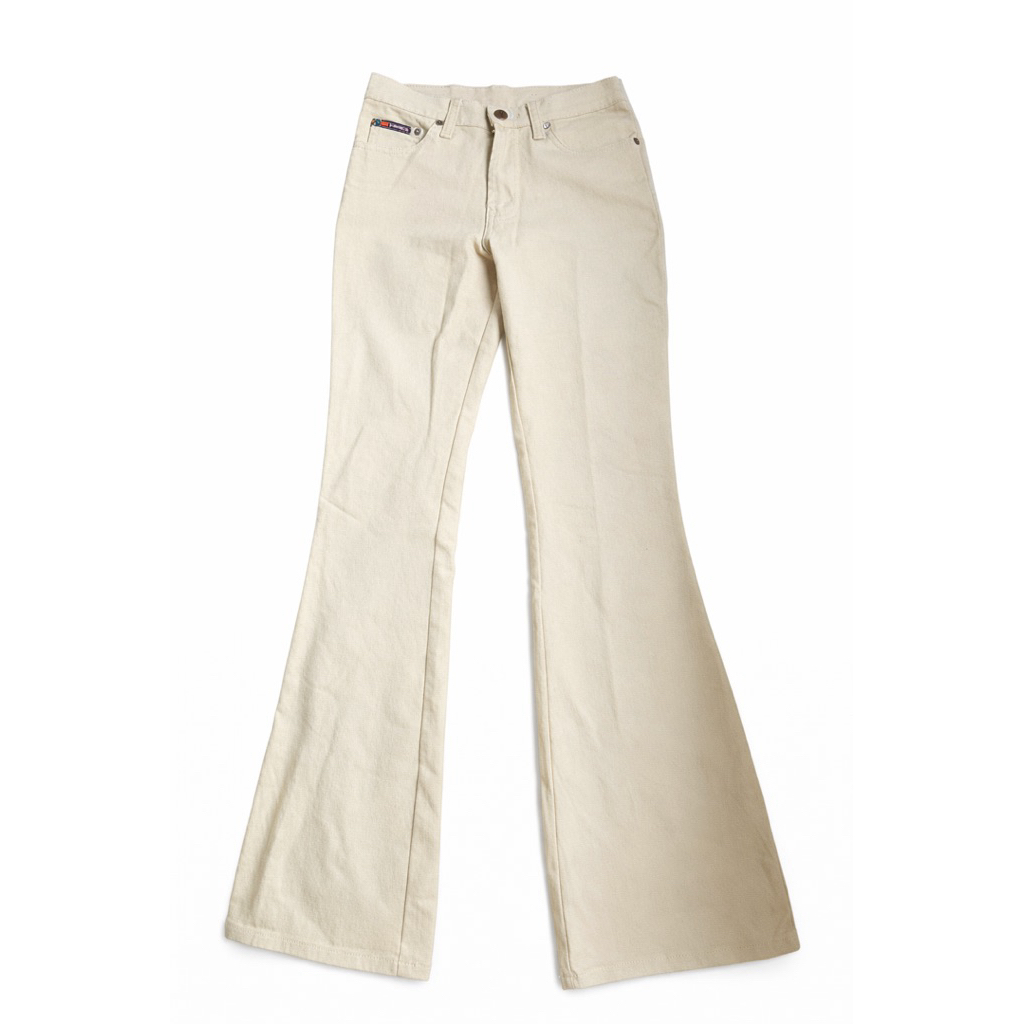 (Baru) Flare Jeans Merk Hassenda Size 28 Warna Cream/Ivory