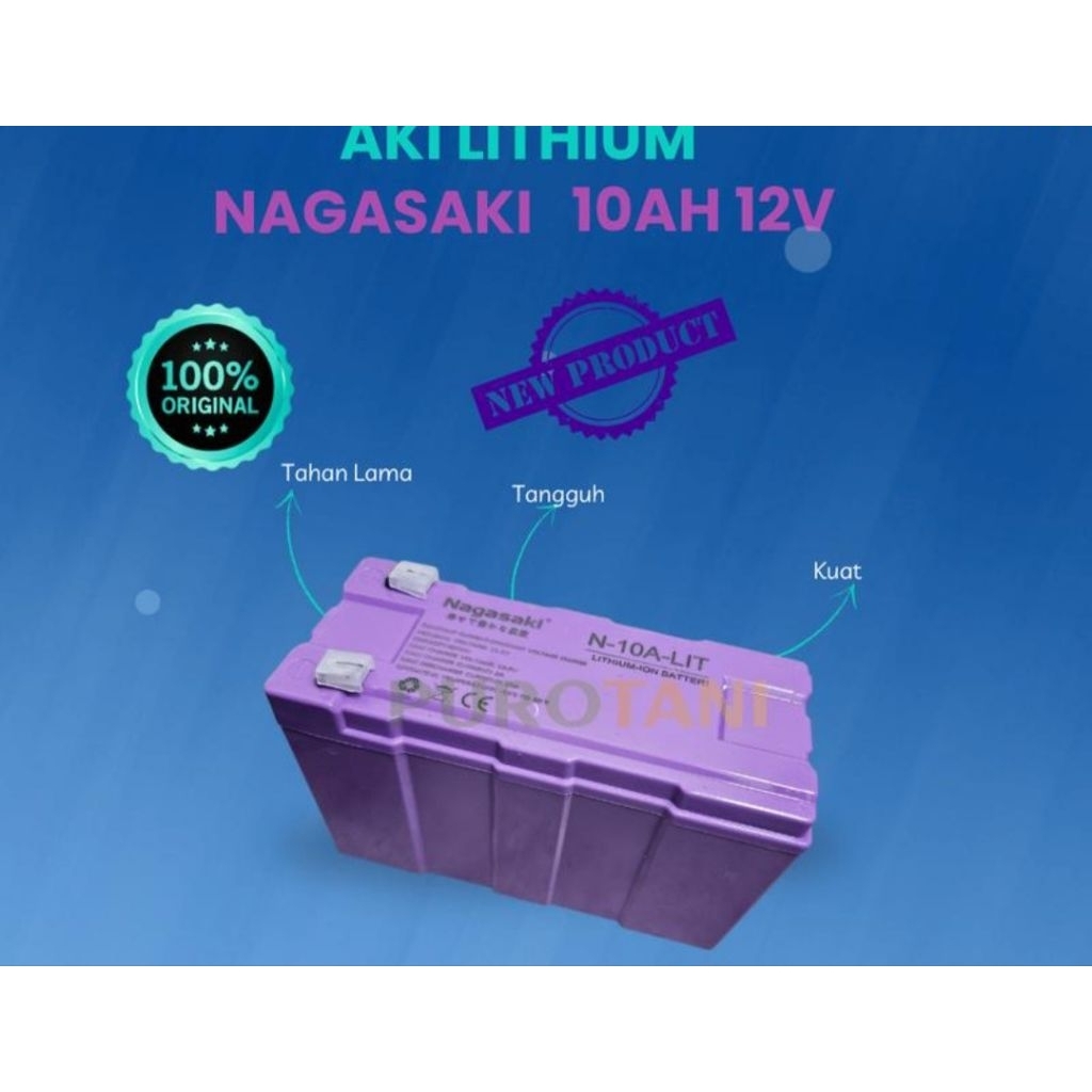 AKI LITHIUM NAGASAKI 12V 10 AH (UNGU)