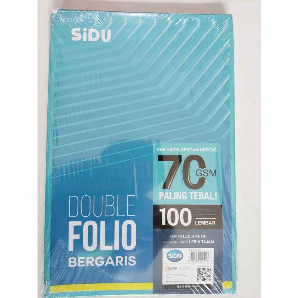 Kertas double folio bergaris sidu 100 lbr - 1 pack