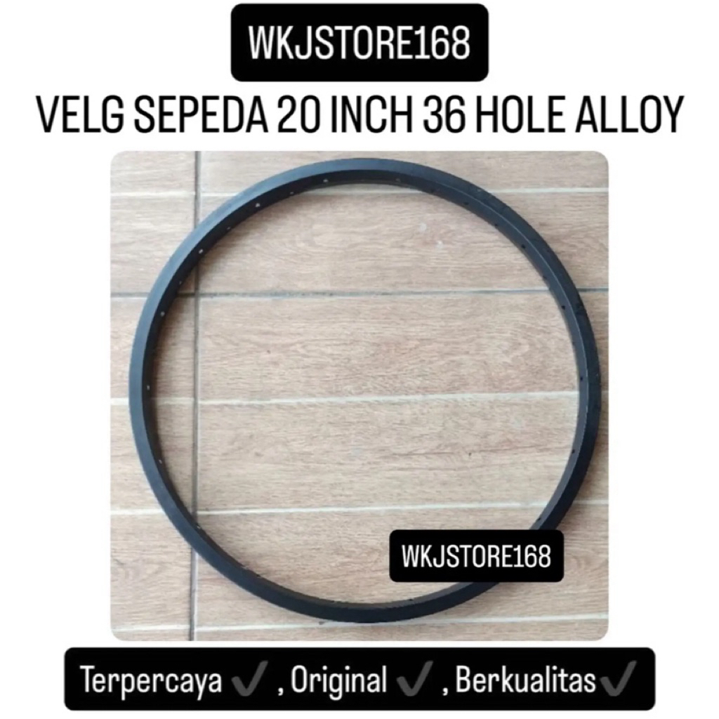 Velg Sepeda Alloy 20 Inch 36 Hole Hitam