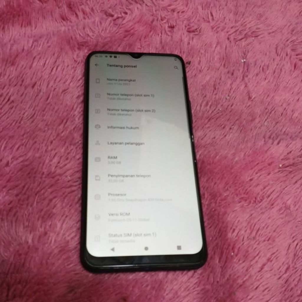 vivo y12s 2021 ram 3/32 hp cas aja