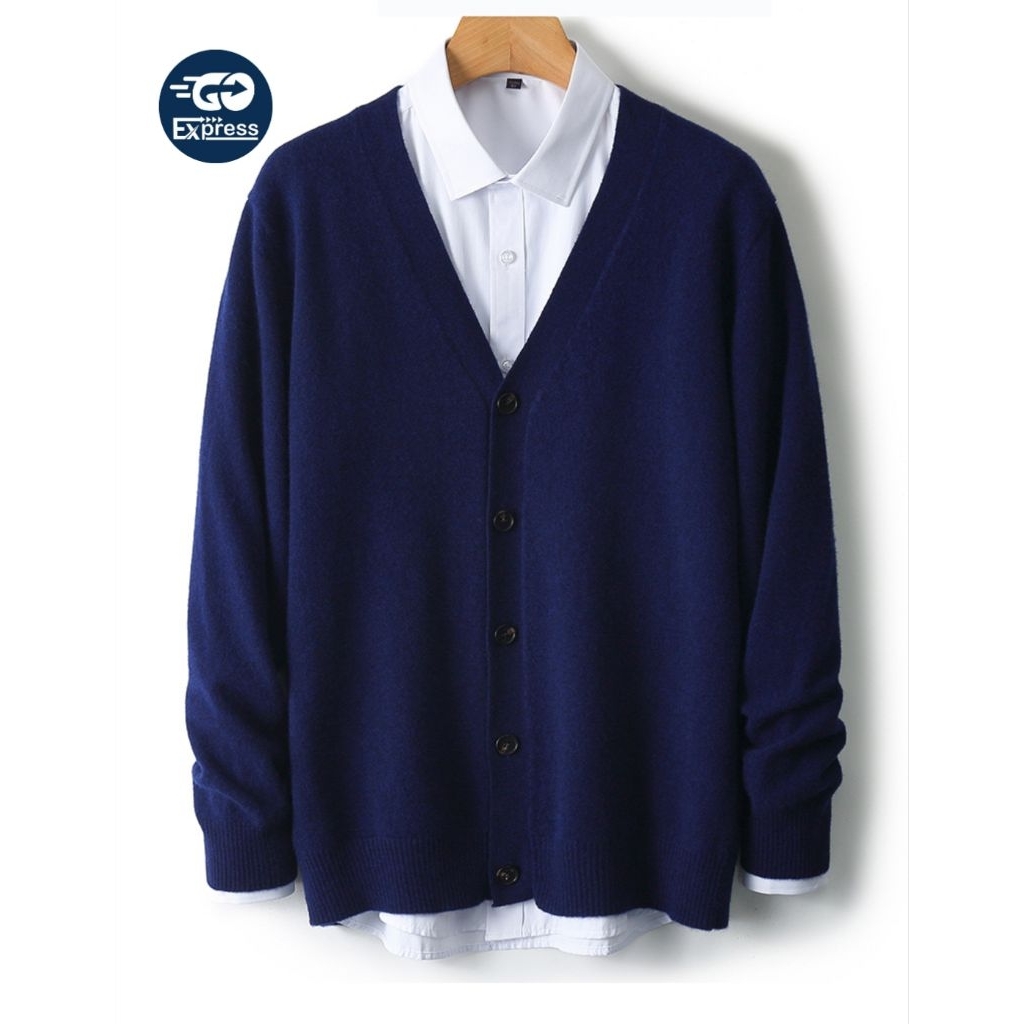 Cardigan Rajut Sweater Formal/Sweater Rajut Polos Pria