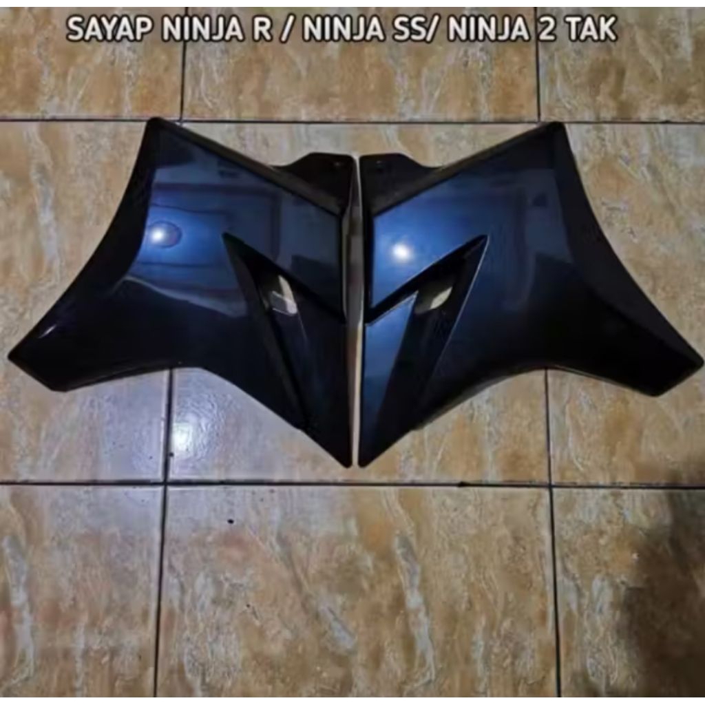 Cover Tangki Sayap Tangki Kawasaki Nija R Ninja SS Hitam Sayap Samping Tangki Ninja R Ninja SS Terla