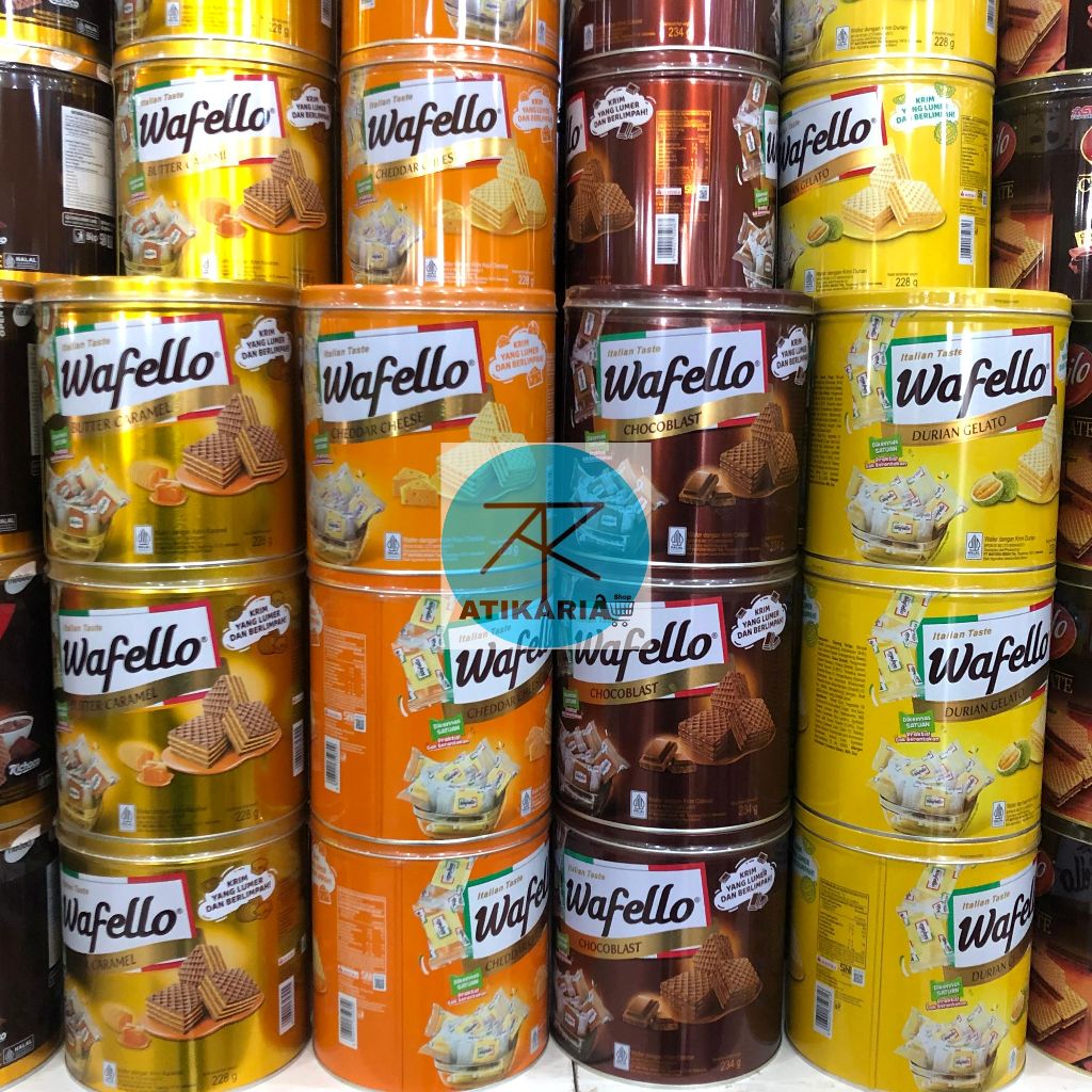ROMA WAFELLO WAFER KALENG 228 G