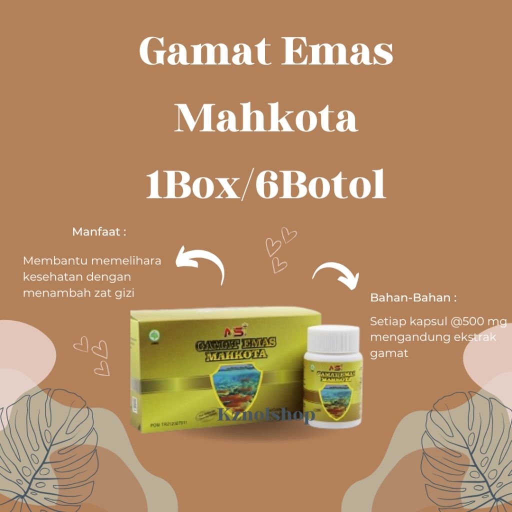 MSI Gamat Emas Mahkota 1 BOX isi 6 Botol ORIGINAL