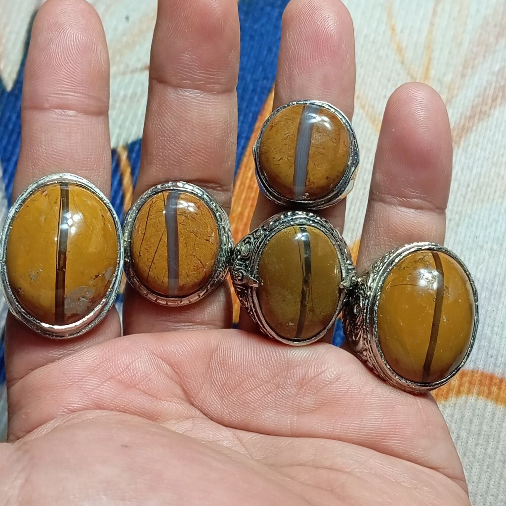 cincin batu akik kendit galih asem 100% garansi natural asli alam ring alpaka Bali