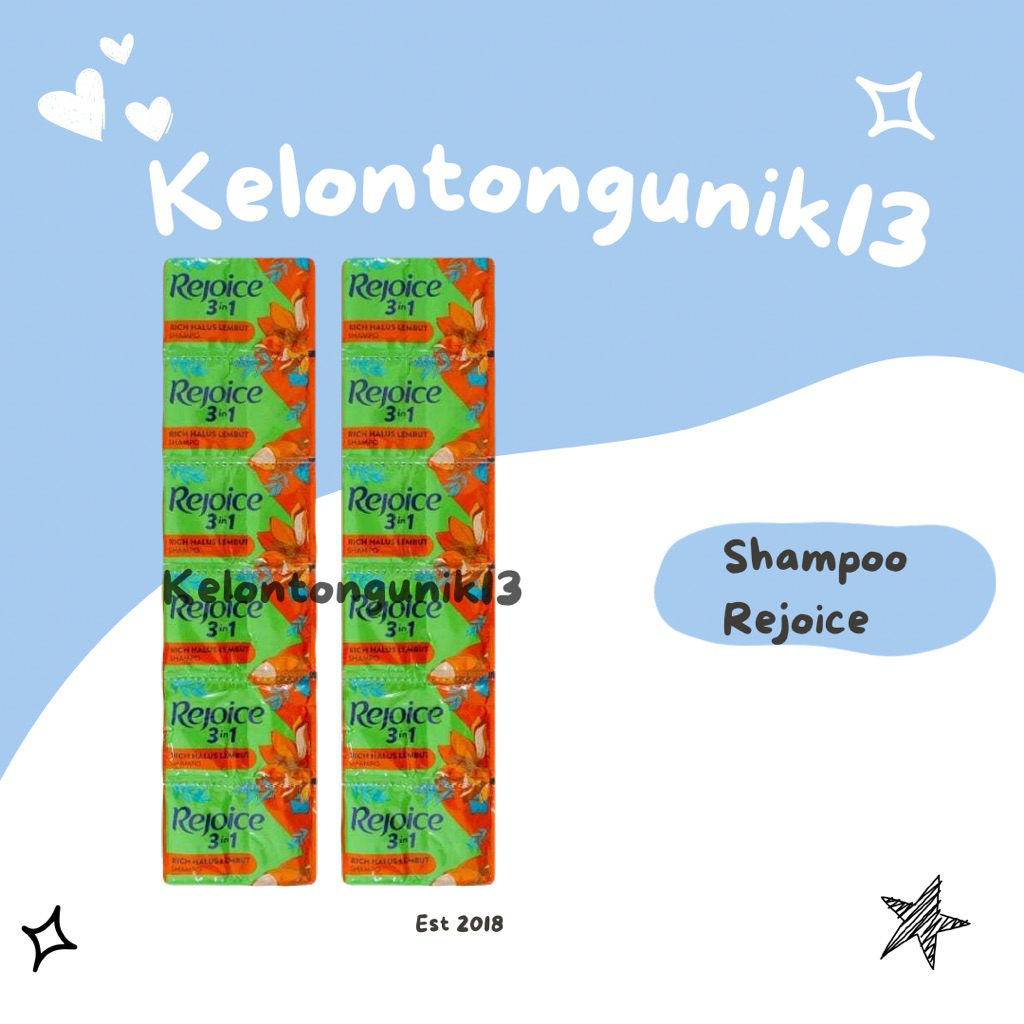 1 Renceng Shampo rejoice / shampo rejoice sachet rencengan / rejoice 3 in 1