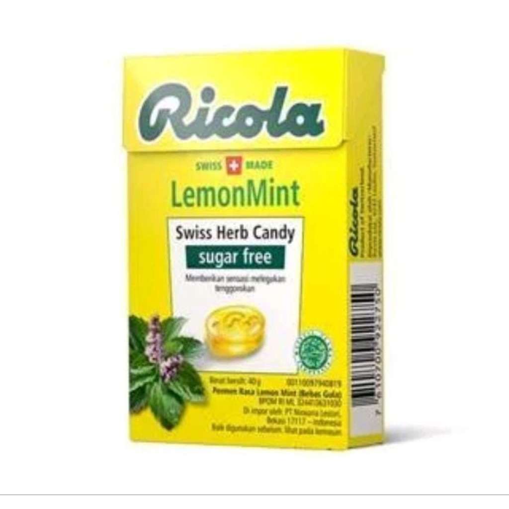 Ricola Sugar Free Permen Bebas
Gula Herb - 40Gram All Varian Lemon Mint Makanan Food Snacks Candy To