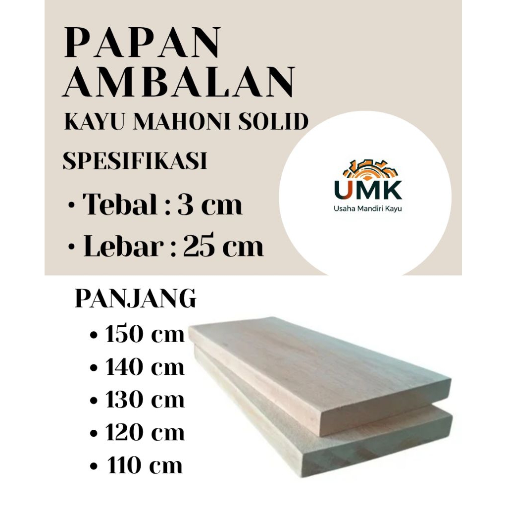 AMBALAN KAYU | RAK KAYU | RAK DINDING KAYU LEBAR 25 TEBAL 3 CM KAYU MAHONI SOLID