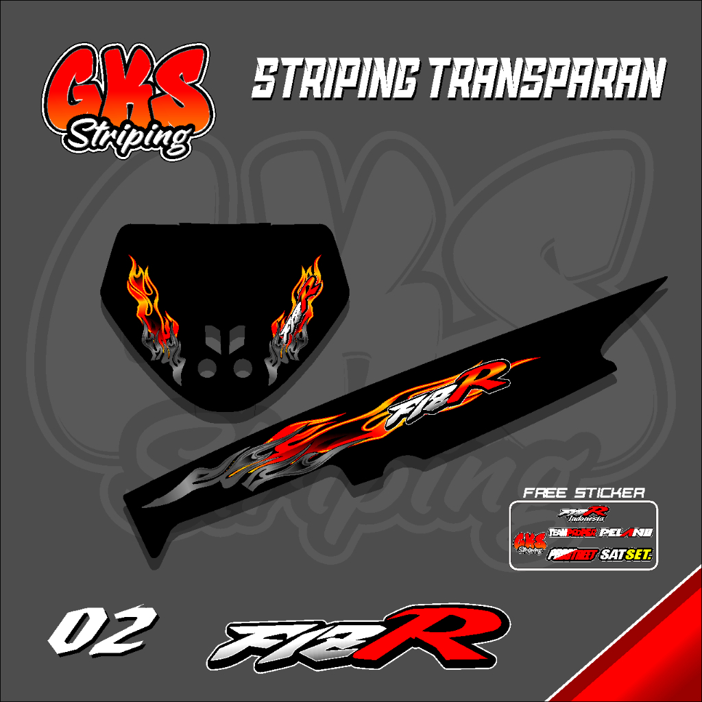 TERLARIS Stripping api f1zr body sirip 125 Z virall Ag style original design STRIPING STIKER VARIASI