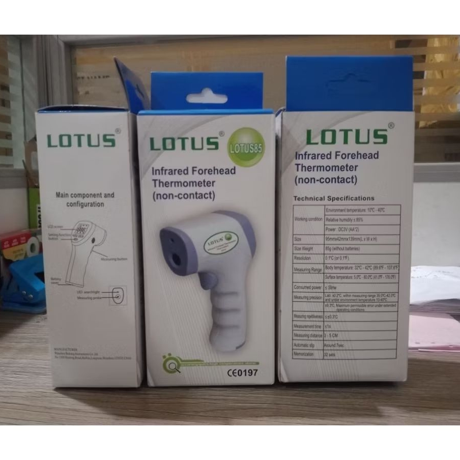 LOTUS Termometer Tembak infrared alat ukur suhu badan digital sella