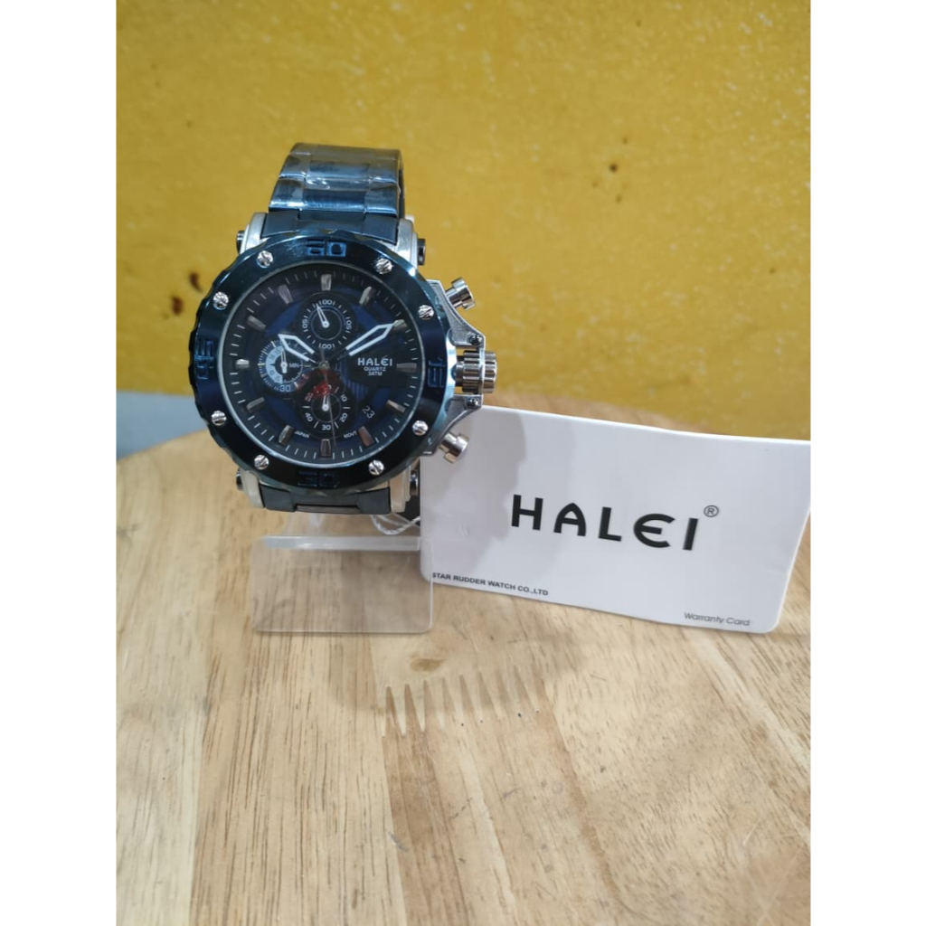Jam Tangan Pria HALEI Original Krono Aktif