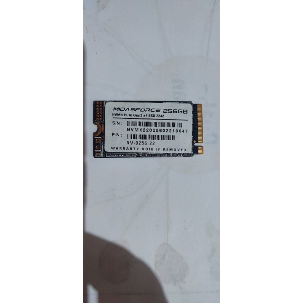 SSD NVME PCIe Midas force 256 Gb 2242