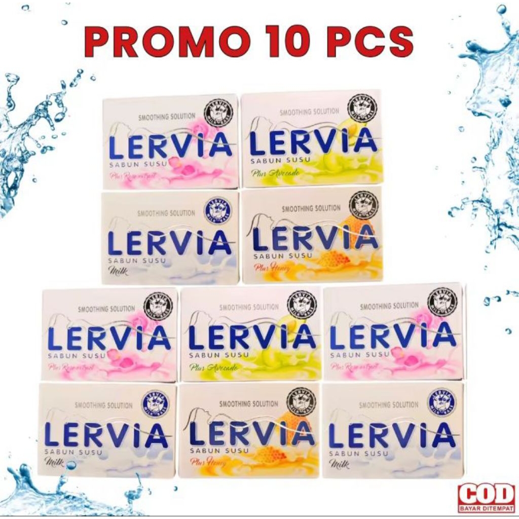 [GROSIR] Sabun Susu Lervia Batang 10 pcs - Lebih Murah & Hemat Sabun Mandi
