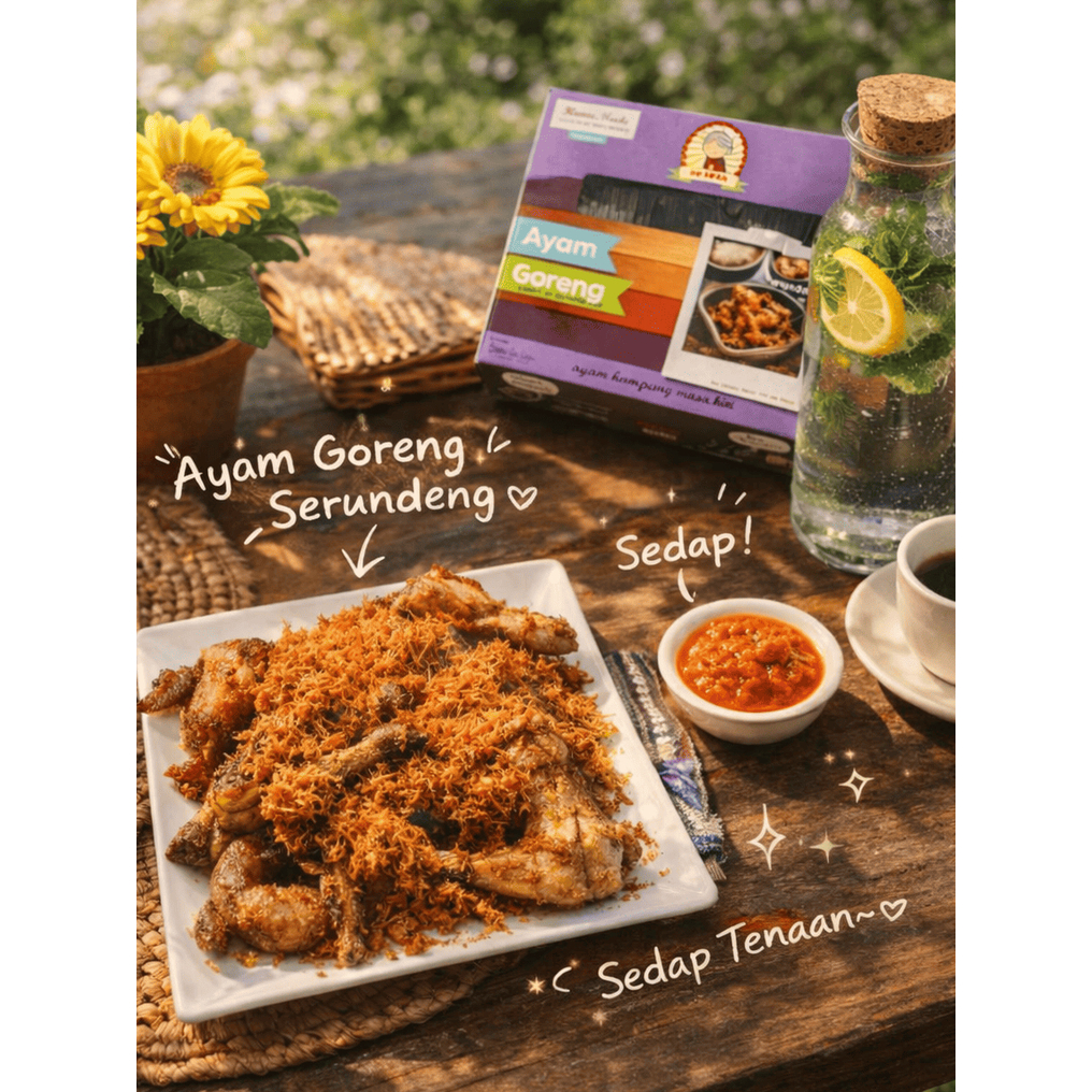 Ayam Kampung Goreng Serundeng Frozen Bu Mega | Ayam Kampung Asli Halal