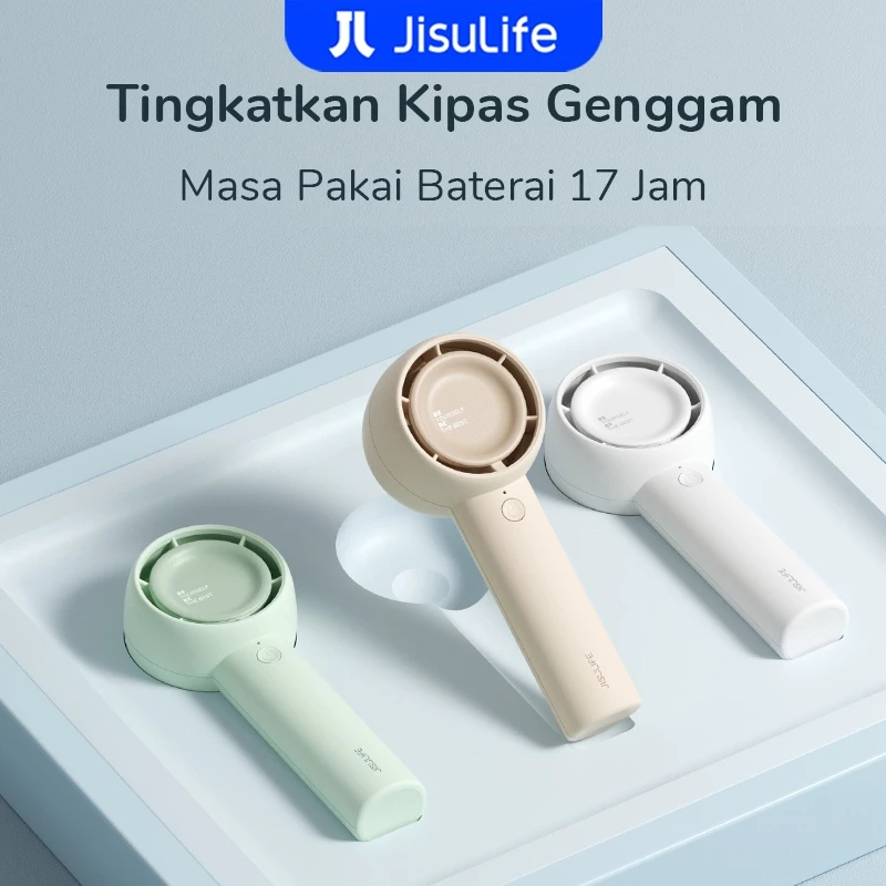 JISULIFE Kipas Angin Mini Portable Yang di cas Handheld fan Turbo Jet Brushless Kipas Tangan Super D