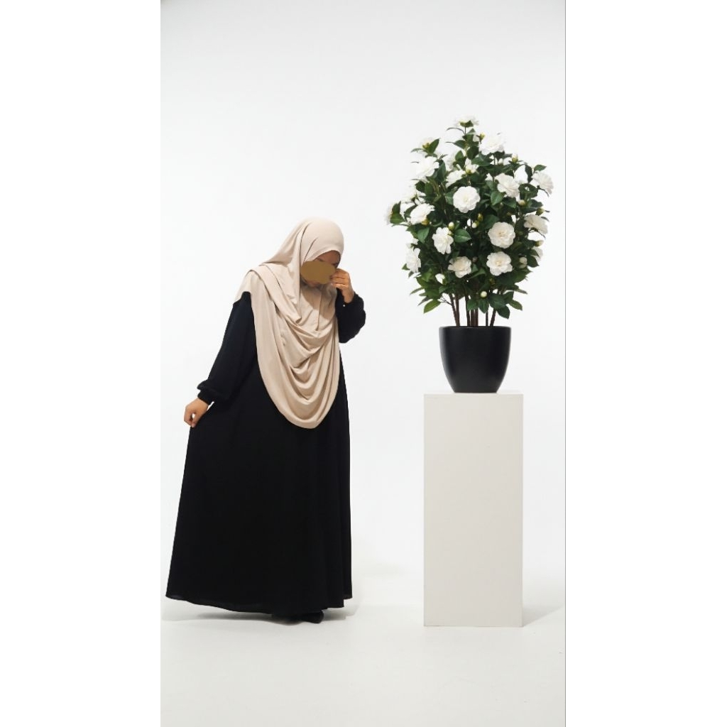 ABAYA FORTALEZA PREMIUM HITAM JETBLACK)/Abaya Wanita Polos Fortaleza Premium Nyaman Dipakai/Abaya Fo