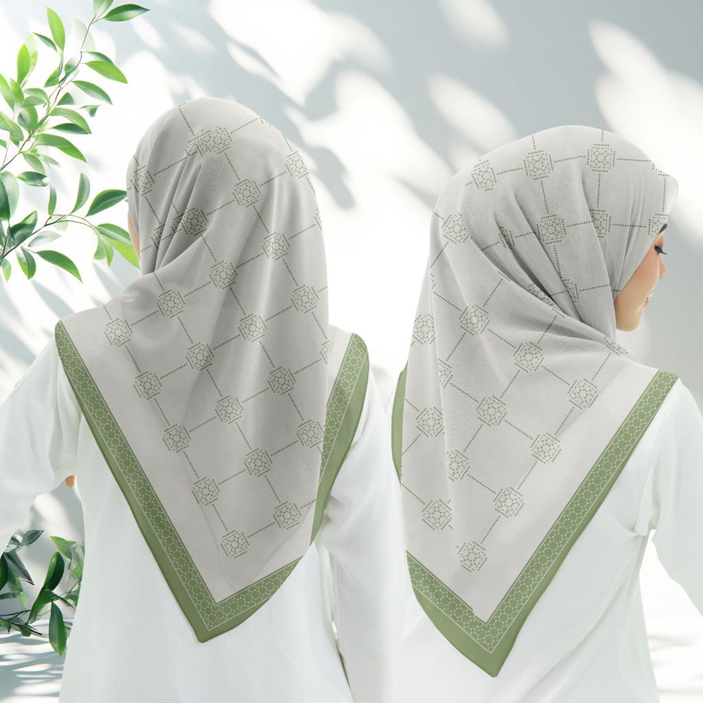 jilbab segi empat motif terbaru luna series kerudung segi empat