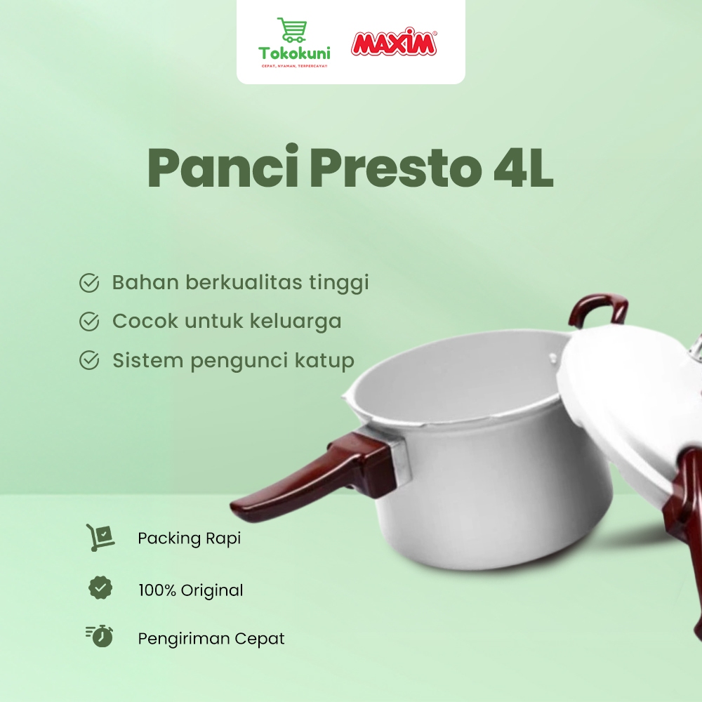 Panci Presto | Maxim Panci Maspion Pressure Cooker untuk Presto 4 L - Tokokuni Malang